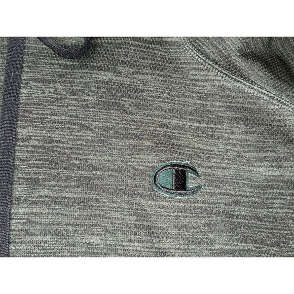 Champion Small Duofold Hooded Sweatshirt Marled Green - Picture 5 of 5